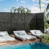 Wooakway 47" x 72" White Metal Garden Trellis Privacy Screen Indoor Outdoor Room Divider Lattice Panel - 4 of 4