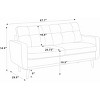 67.7'' Mid-Century Modern Loveseat Tufted Sofa with Wooden Legs and Polyester Upholstery for Living Room or Lounge-The Pop Home - 4 of 4