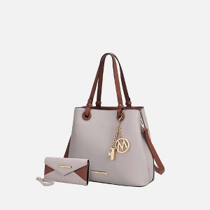 MKF Collection Kearny Vegan Leather Women’s Tote Bag with Wallet by Mia K- 2 pieces - 1 of 4