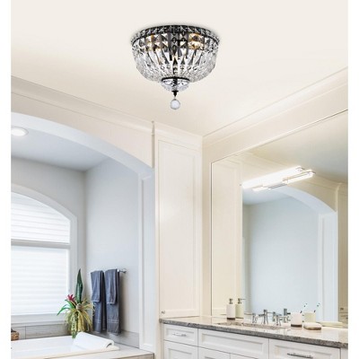 Tranquil Gold Flush Mount with Clear Royal Cut Crystal