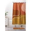 June Journal Abstract Organic Shapes in Zen Shower Curtain Brown - Deny Designs: Polyester, Machine Washable, Buttonhole Top - 3 of 3