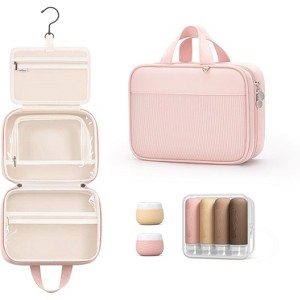 Toiletry Bag Men Hanging Travel Size Lotour for Women with Silicone Containers Set - 1 of 4