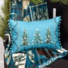 The Lakeside Collection Wildlife Explorer Embroidered Accent Pillows - Pine Trees - 2 of 4