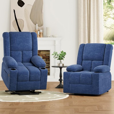Lirago Power Lift Recliner Chair with Massage and Heat for Elderly USB Ports Cup Holders 350 lbs Weight Capacity Easy Assembly