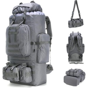 100L Camping Hiking Backpack Molle Rucksack Military Camping Backpacking Daypack - 1 of 4