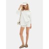 EXLURA Summer 3/4 Length Sleeve Womens Tops Casual Loose V Neck Tunic Tops Oversize T Shirts Solid Basic Tees Blouses 2025 - 3 of 4