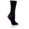 Women's Contrast Heel & Toe Crew Sock | Size Women's 5-9 - Black - 3 of 4