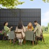 SpassWay Black Metal Planter Box with Trellis Raised Garden Bed with Arbor Privacy Screen with Wheels - 4 of 4