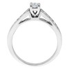 Pompeii3 1 1/10ct Diamond Cushion Halo Diamond Engagement Wedding Ring Set 10k White Gold - 2 of 4