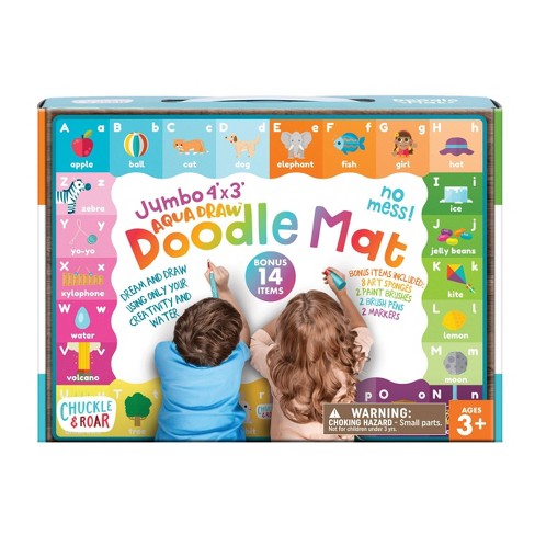 Chuckle & Roar Jumbo 4' X 3' Aqua Draw Doodle Mat : Target