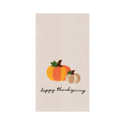 C&F Home Happy Thanksgiving French Knot Flour Sack Kitchen Towel