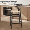 Grungis Dining Chairs,Kitchen Chairs with Woven Natural Paper Cord Seat Design,Square Dining Chair with Metal Legs for Living Room - 4 of 4
