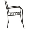 vidaXL Garden Bench Black Powder-coated steel and plastic Standard - 4 of 4
