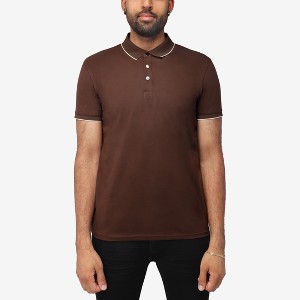 X RAY Men's Short Sleeve ribbed cuffs Polo Shirt - 1 of 4