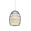 PAGED Swing Chair Outdoor, Outdoor Garden Rattan Egg Swing Chair Hanging Chair Wood for Living Room Balcony - 4 of 4