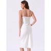 INSPIRE CHIC Womens Sleepdress Satin Silky Fishtail Hem Cowl Neck Sleeveless Spaghetti Strap Midi Lounge Chemise Nightgown - 4 of 4