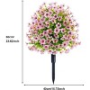 Acekool Set of UV Resistant Artificial Outdoor Bushes with Ground Spikes, Realistic Shrubs for Garden, Porch, Indoor/Outdoor - 4 of 4