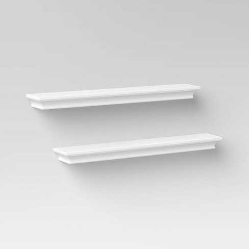 2pc Traditional Wall Shelf Set White - Threshold™