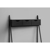 Vynxaria Modern Leaning Black Laminate Computer Desk Black Metal Frame Storage Drawers for Home Office Laptop Work - 3 of 4