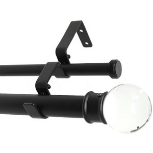 Urbanest Crystal Ball Manhattan 1-inch 5-8 inch Double Drapery Curtain Window Rod Set - 1 of 4