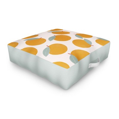 Hello Twiggs Orange Orange Outdoor Floor Cushion - Deny Designs