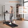 2 In 1 Walking Pad Treadmill with Incline, Folding Treadmill with LED Display, Handle Bar, Portable Treadmill for Walking Jogging Running - 4 of 4