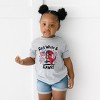 The Juniper Shop Red, White and Rawr Toddler Short Sleeve Tee - 4T - Heather Grey - 4 of 4
