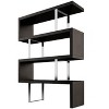 HomeRoots 67" Black And Silver Metal and Wood Three Tier Etagere Bookcase - 4 of 4