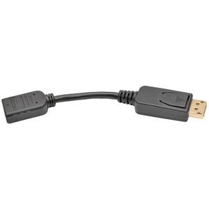 Tripp Lite 1080p DisplayPort™ Male to HDMI® Female Video Adapter/Converter Cable, Black, 6 In., P136-000 - 1 of 4