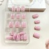 LOVELAY CREATIONS Nude Pink Short Square Press-On Nails with French Tips - 4 of 4