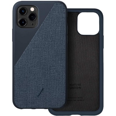 Native Union Clic Canvas Case For Apple iPhone 11 Pro - Slim and Lightweight, Wireless Charge Compatible, Indigo