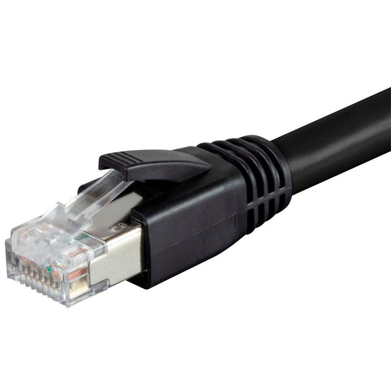 Monoprice Cat8 Ethernet Network Cable - 5 Feet - Black | 2GHz, 40Gbps, 24AWG, S/FTP - Entegrade Series, 3 of 5