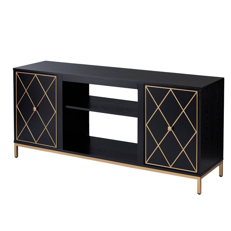 Nessnal Media Console with Storage Black - Aiden Lane, 6 of 13