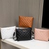 Boersma Small Quilted Messenger Bag for Women – Trendy Lingge Embroidery Shoulder Purse with Fashion Chain Crossbody Strap - 3 of 4