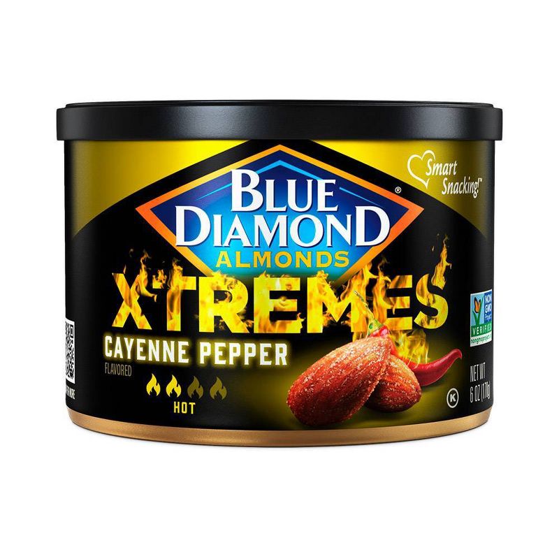 Blue Diamond Almonds  Xtremes Cayenne Pepper - 6oz, 1 of 8