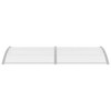 vidaXL Door Canopy Gray and Transparent 94.5"x29.5" PC - 3 of 4