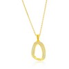 Bella Silver Sterling Silver, Pave CZ Oval-Shaped Necklace & Earrings Set - Gold Plated - Gold - 16+2 Inch - 3 of 4