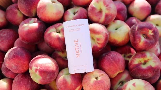Native Deodorant - Sweet Peach &#38; Nectar - Aluminum Free - 2.65 oz, 2 of 10, play video