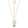Sanrio Hello Kitty Brass Enamel and Clear Crystal 3D Hot Air Balloon Pendant, 16+ 2'' Chain - 4 of 4