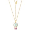 Sanrio Hello Kitty Brass Enamel and Clear Crystal 3D Hot Air Balloon Pendant, 16+ 2'' Chain - image 4 of 4