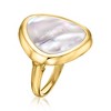 Ross-Simons Triangular Mother-Of-Pearl Ring in 18kt Gold Over Sterling - 3 of 4