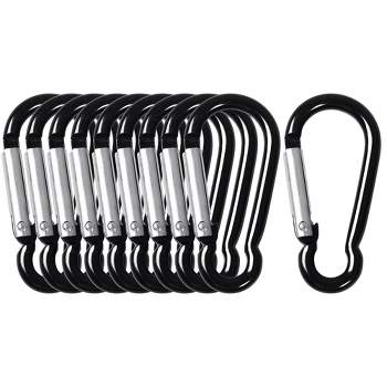 8 Aluminum Carabiner Large D-Ring Snap Hook Key Chain Cushion Grip Colors 2  3/4