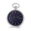 Black Bow Jewelry Charles Hubert Stainless Open White Face Tritium Quartz Pocket Watch - 3 of 4