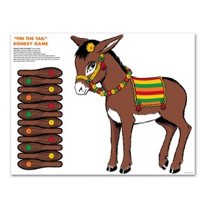 Beistle Donkey Game, 18.5" x 17.25", (4/Pkg) Multicolored - 1 of 4