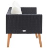 vidaXL Patio Sofa, Loveseat with Cushions, Patio Wicker Furniture, Outdoor Sofa for Backyard Garden Porch - 3 of 4