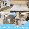 LunaLulinlk Dish Drying Mat, 23.6 x 17.7 inch Absorbent Dish Drainer Kitchen Counter Mat, Gray - 4 of 4