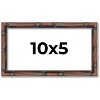 PosterPalooza | 10x5 Thin Bamboo Picture Frame, UV Acrylic, 2 Finishes - Gold and Brown - 2 of 4