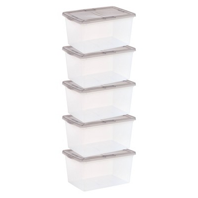 IRIS Snap Top Plastic Storage Bin