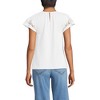 Lands' End Women's Lightweight Jersey Crew Neck Ruffle Sleeve Flowy Top - 2 of 4