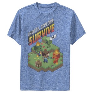 Boy's Minecraft Steve Create Explore Survive Performance Tee - 1 of 4